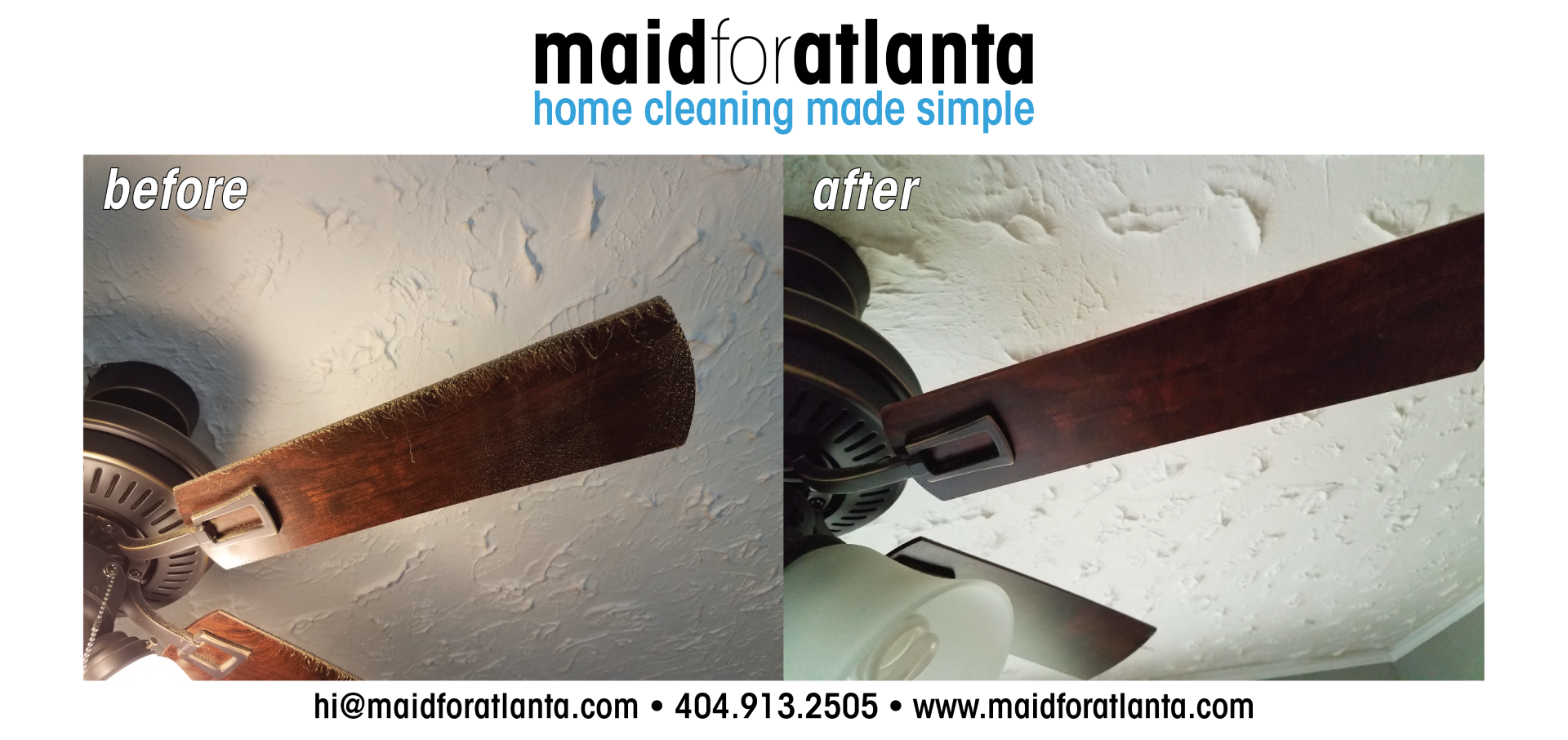 Maid For Atlanta - Before-After Dirty Fan